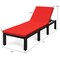 Costway Patio Rattan Lounge Chair Chaise Recliner Adjust Cushion Cover